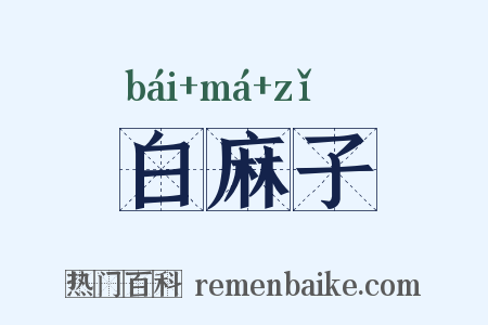 白麻子是什么意思的图片